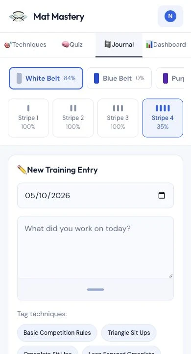 BJJ Training Journal